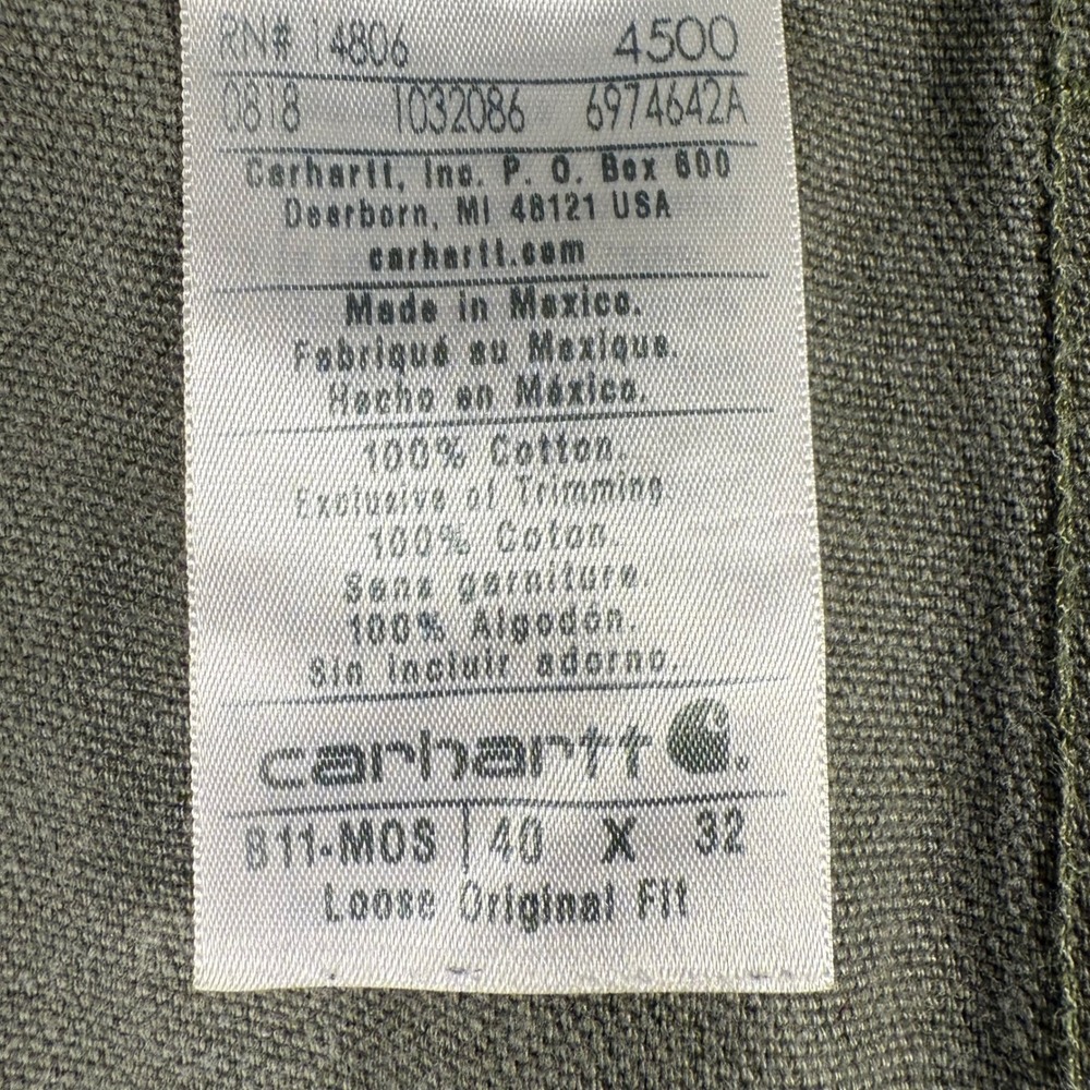 Carhartt Mens Grey Relaxed Fit Carpenter Pants 40x32 Work Utility Gorpcore - Picture 4 of 10